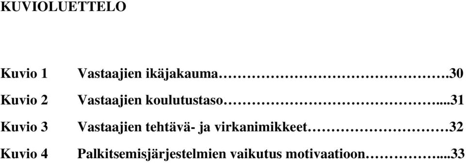 30 Vastaajien koulutustaso.