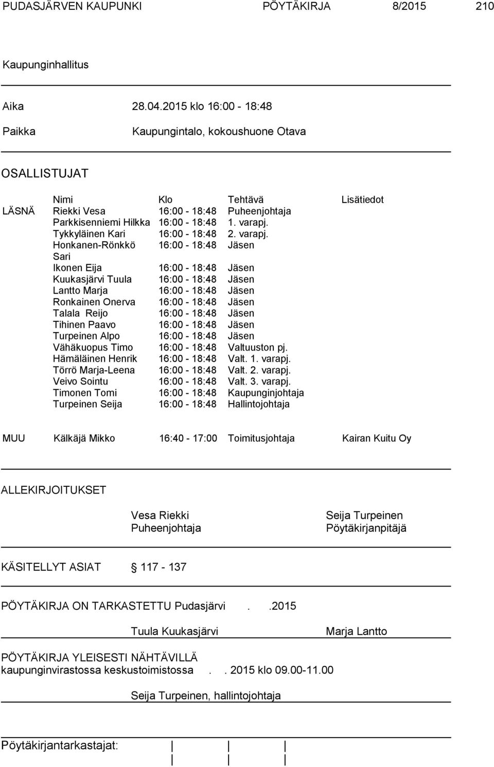 Tykkyläinen Kari 16:00-18:48 2. varapj.