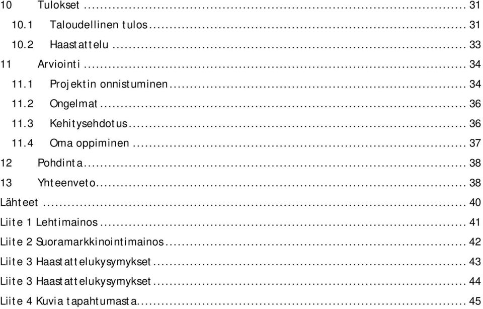 .. 37 12 Pohdinta... 38 13 Yhteenveto... 38 Lähteet... 40 Liite 1 Lehtimainos.