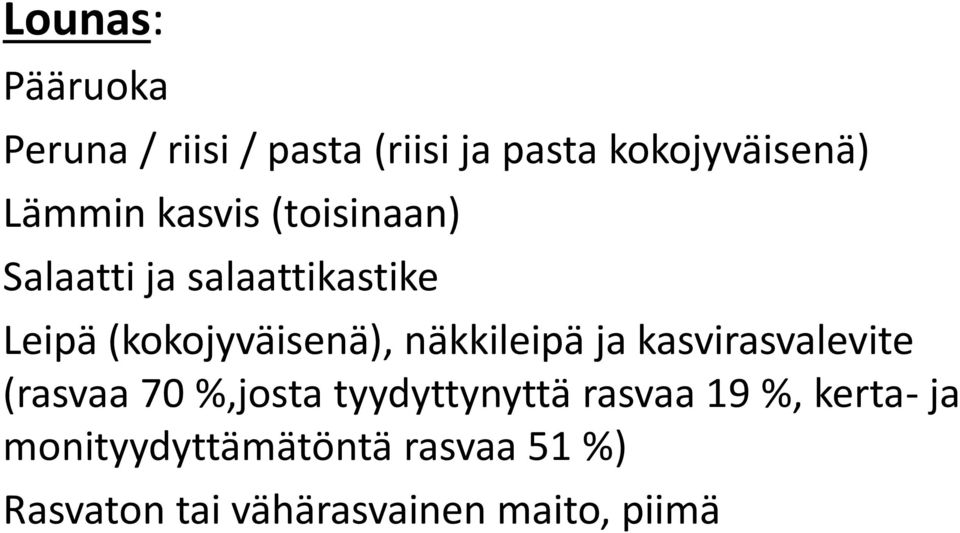 näkkileipä ja kasvirasvalevite (rasvaa 70 %,josta tyydyttynyttä rasvaa 19 %,