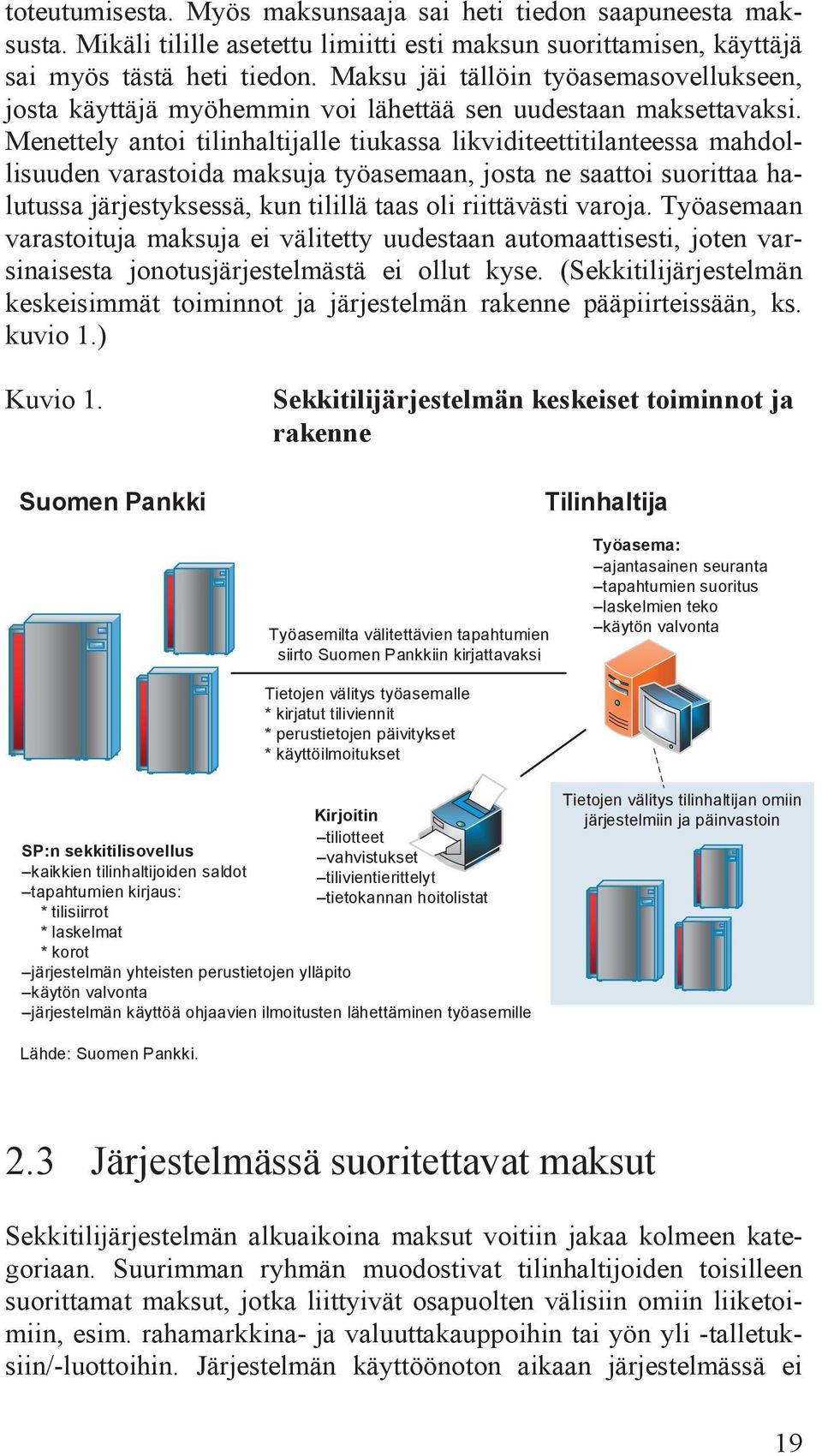 Menettely antoi tilinhaltijalle tiukassa likviditeettitilanteessa mahdollisuuden varastoida maksuja työasemaan, josta ne saattoi suorittaa halutussa järjestyksessä, kun tilillä taas oli riittävästi