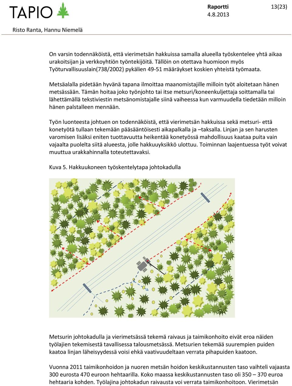 Metsäalalla pidetään hyvänä tapana ilmoittaa maanomistajille milloin työt aloitetaan hänen metsässään.