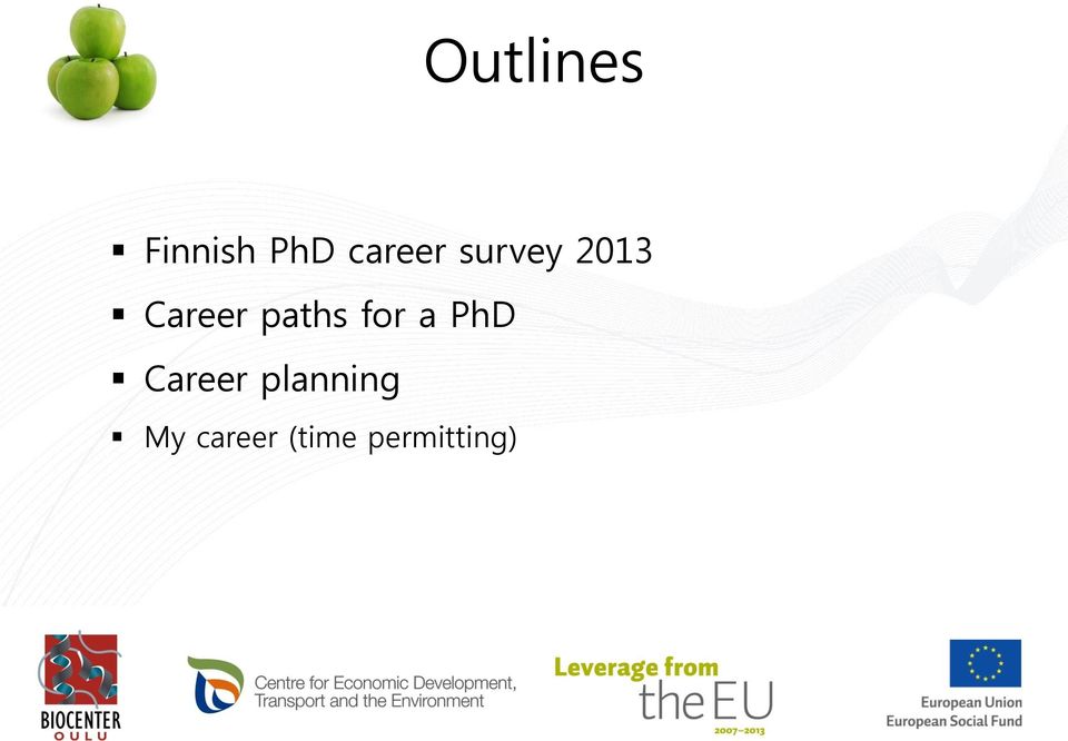 paths for a PhD Career