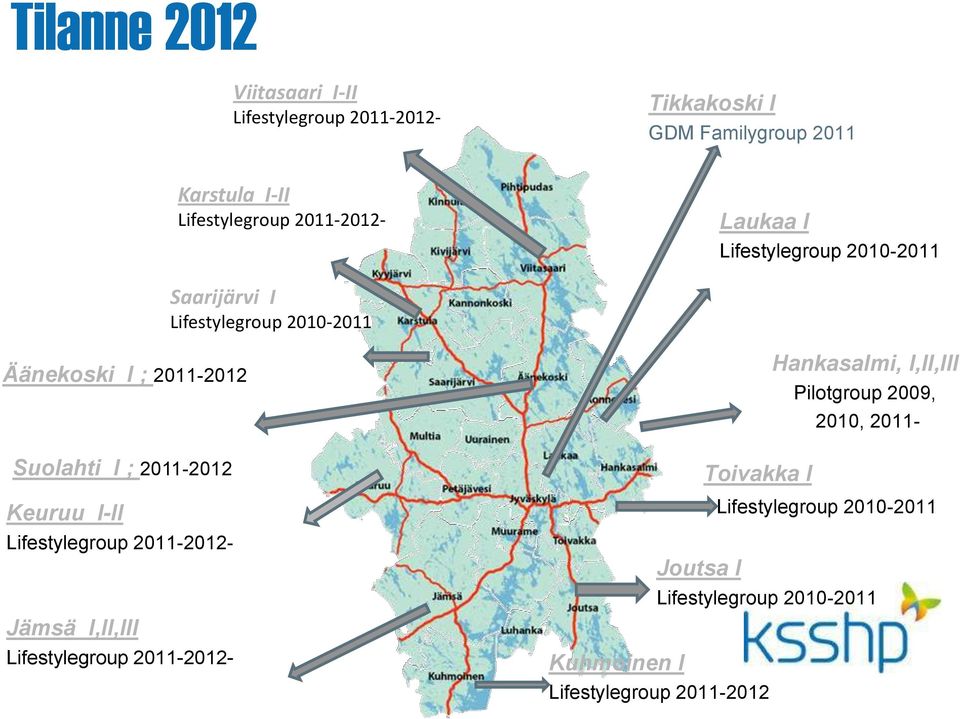 2011-2012 Keuruu I-II Lifestylegroup 2011-2012- Jämsä I,II,III Lifestylegroup 2011-2012- Toivakka I Hankasalmi, I,II,III
