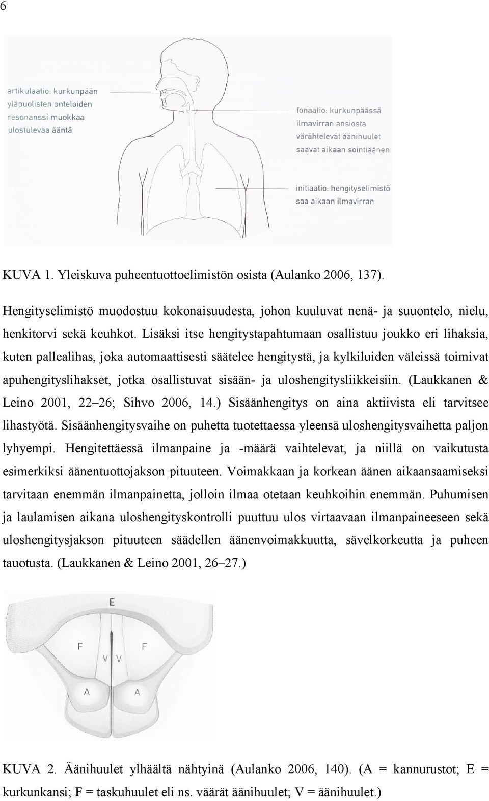 sisään- ja uloshengitysliikkeisiin. (Laukkanen & Leino 2001, 22 26; Sihvo 2006, 14.) Sisäänhengitys on aina aktiivista eli tarvitsee lihastyötä.