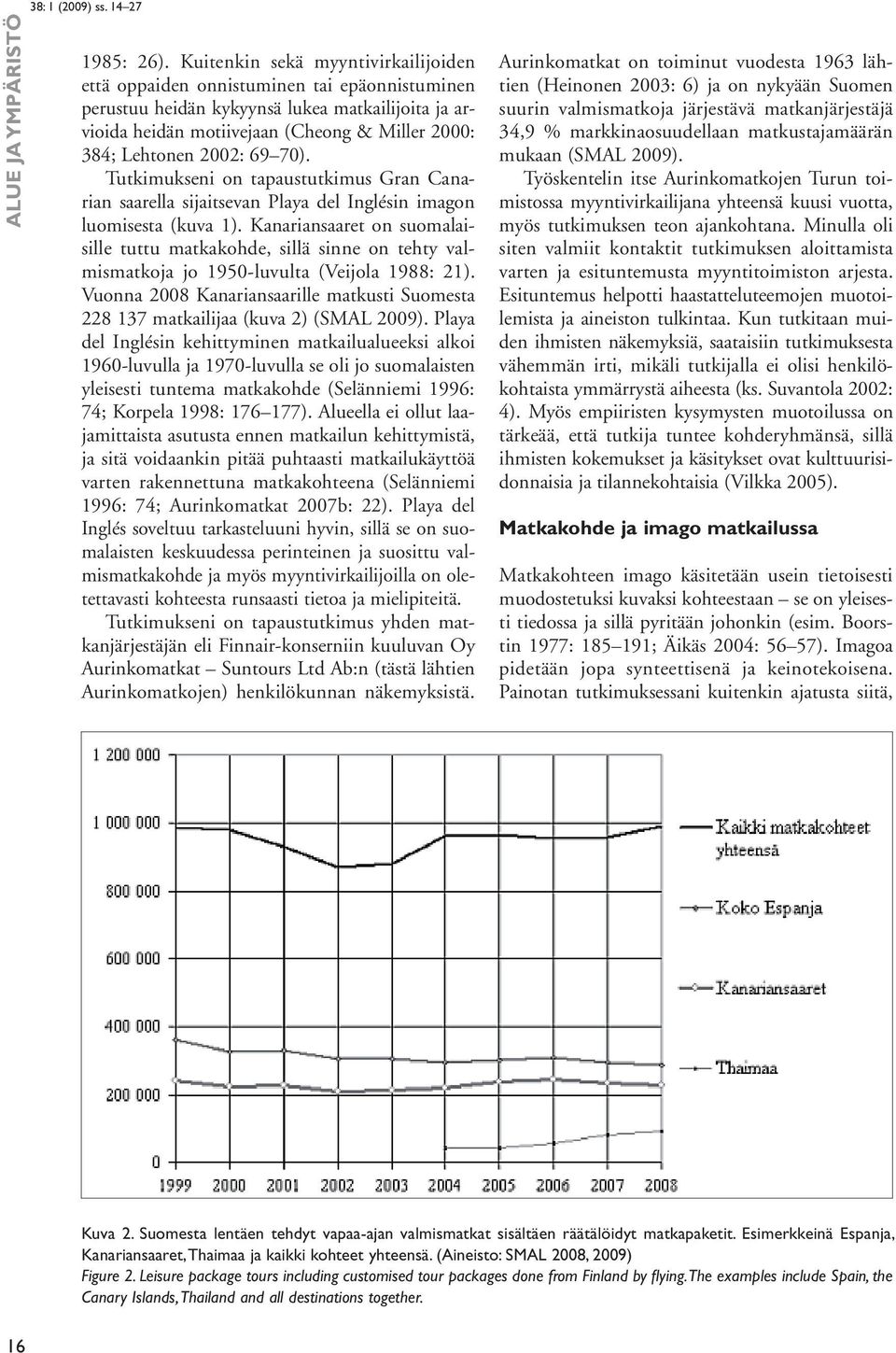 2002: 69 70). Tutkimukseni on tapaustutkimus Gran Canarian saarella sijaitsevan Playa del Inglésin imagon luomisesta (kuva 1).