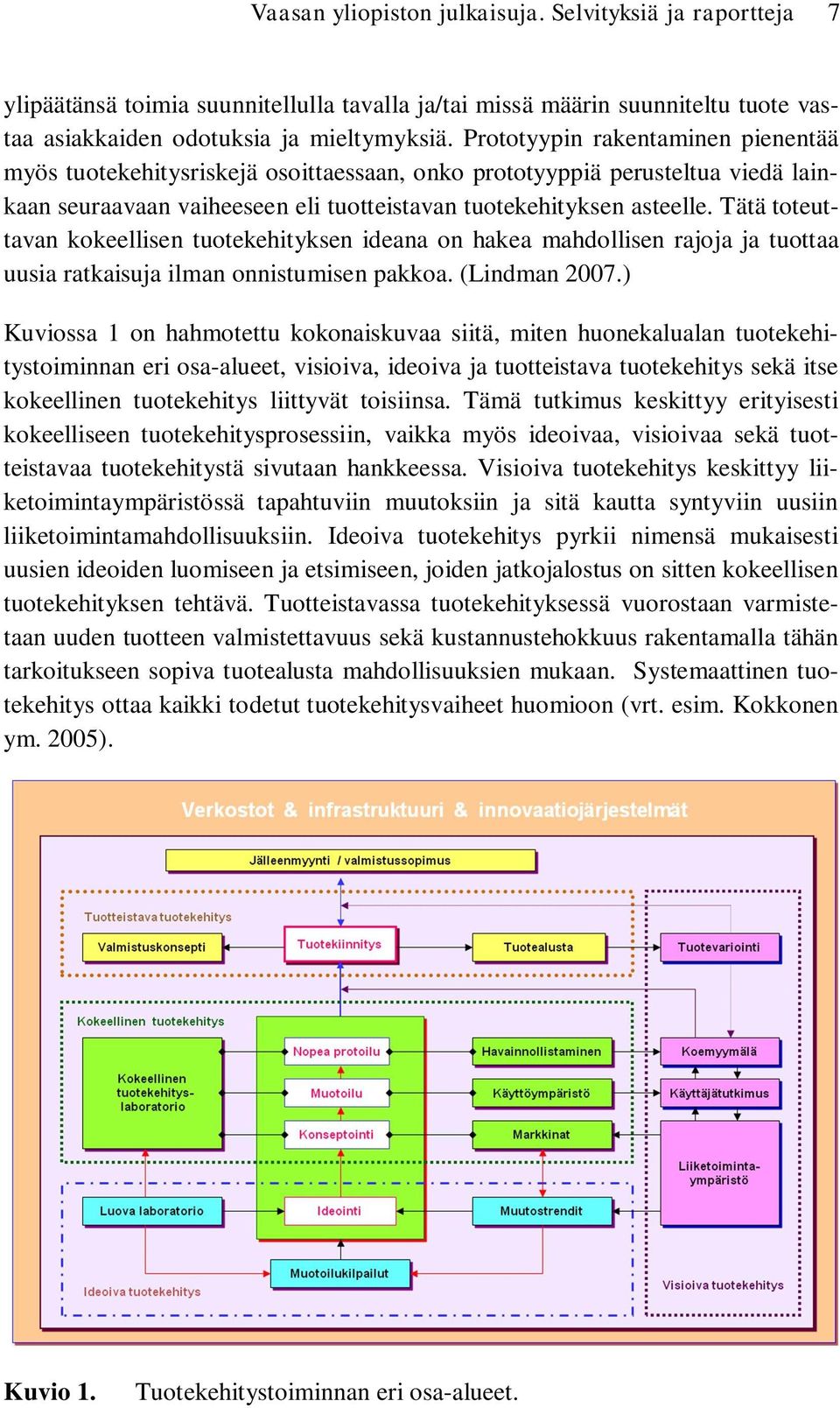 Tätä toteuttavan kokeellisen tuotekehityksen ideana on hakea mahdollisen rajoja ja tuottaa uusia ratkaisuja ilman onnistumisen pakkoa. (Lindman 2007.