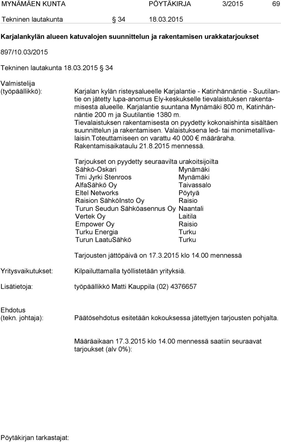 2015 Tekninen lautakunta 18.03.