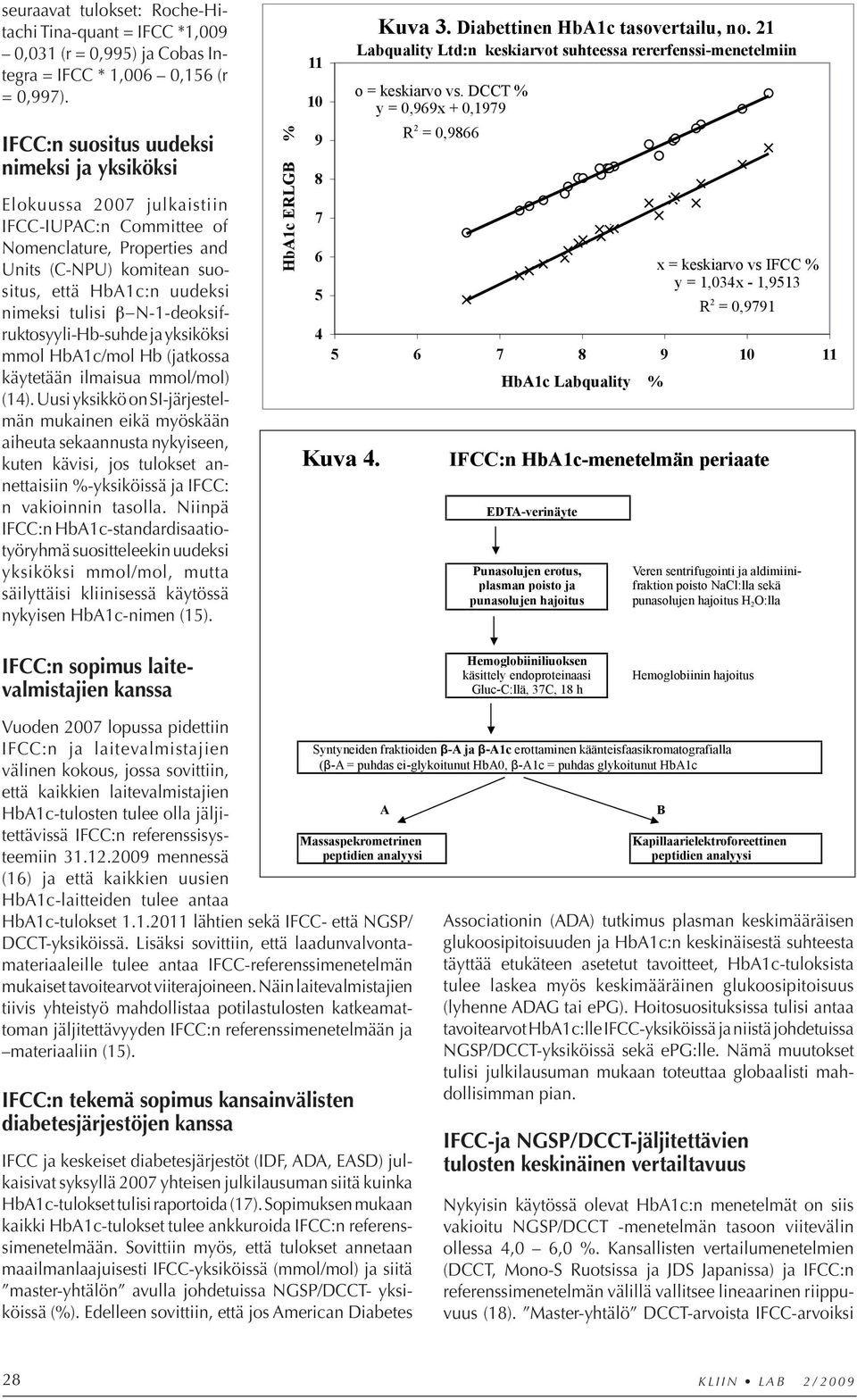 N-1-deoksifruktosyyli-Hb-suhde ja yksiköksi mmol HbA1c/mol Hb (jatkossa käytetään ilmaisua mmol/mol) (14).