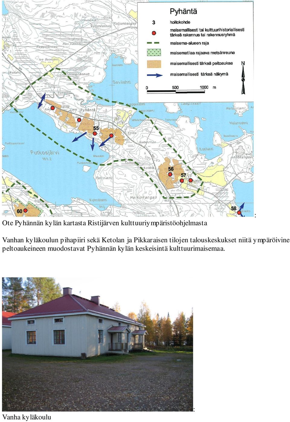 Ketolan ja Pikkaraisen tilojen talouskeskukset niitä ympäröivine