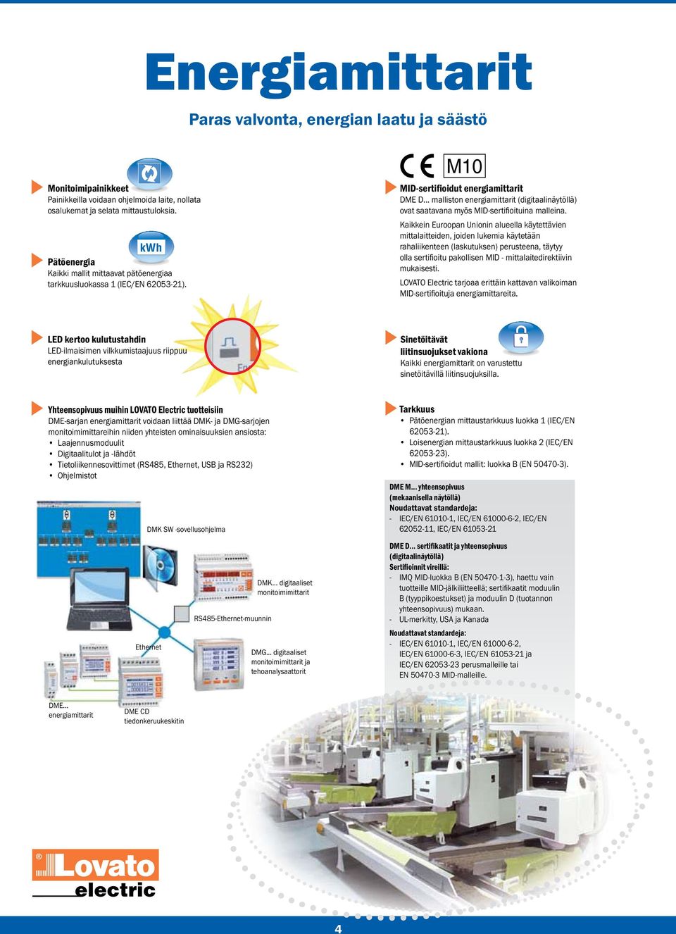 .. malliston energiamittarit (digitaalinäytöllä) ovat saatavana myös MID-sertifioituina malleina.