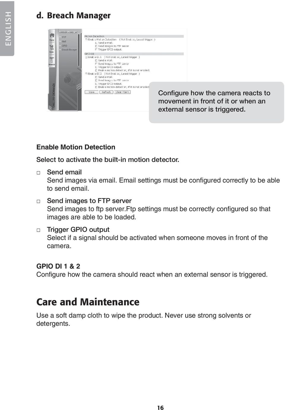 Send images to FTP server Send images to ftp server.ftp settings must be correctly configured so that images are able to be loaded.