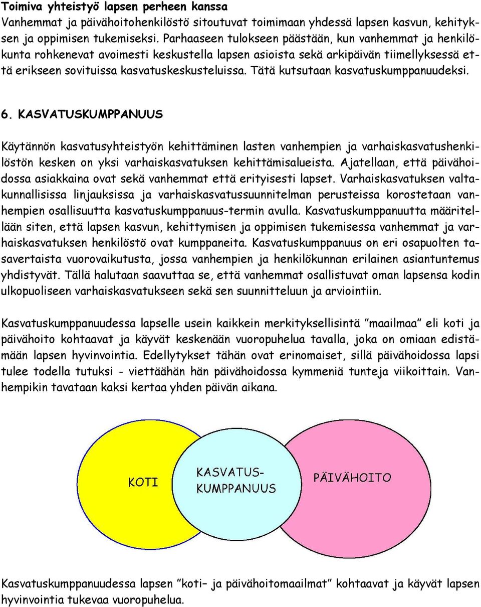 Tätä kutsutaan kasvatuskumppanuudeksi. 13 6.