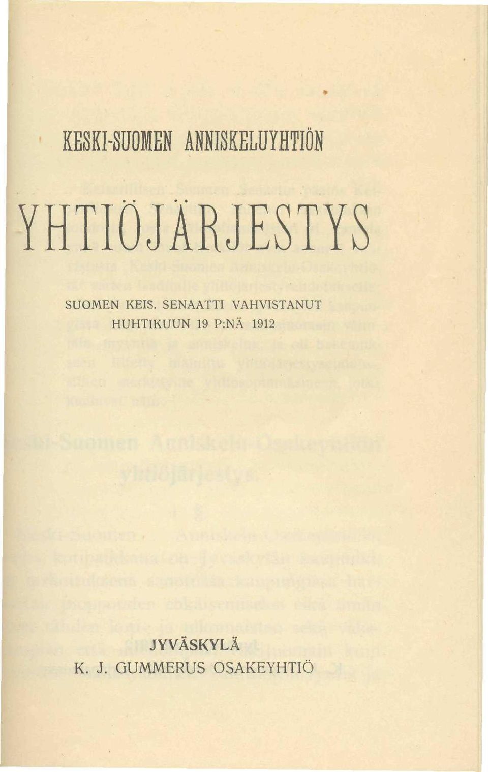 SENAATTI VAHVISTANUT HUHTIKUUN 19