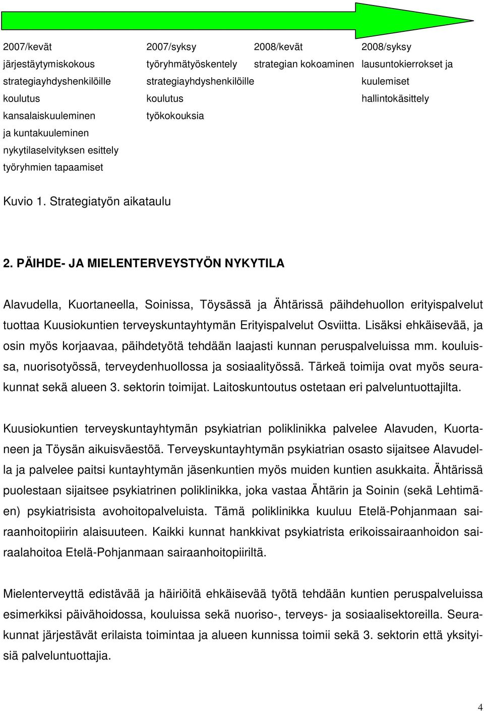 PÄIHDE- JA MIELENTERVEYSTYÖN NYKYTILA Alavudella, Kuortaneella, Soinissa, Töysässä ja Ähtärissä päihdehuollon erityispalvelut tuottaa Kuusiokuntien terveyskuntayhtymän Erityispalvelut Osviitta.