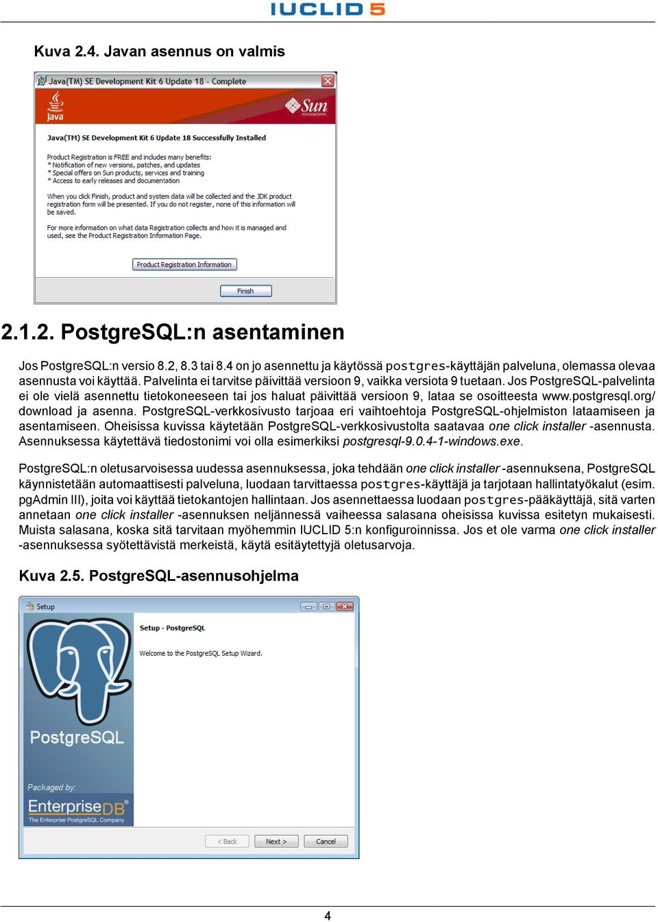 Jos PostgreSQL-palvelinta ei ole vielä asennettu tietokoneeseen tai jos haluat päivittää versioon 9, lataa se osoitteesta www.postgresql.org/ download ja asenna.