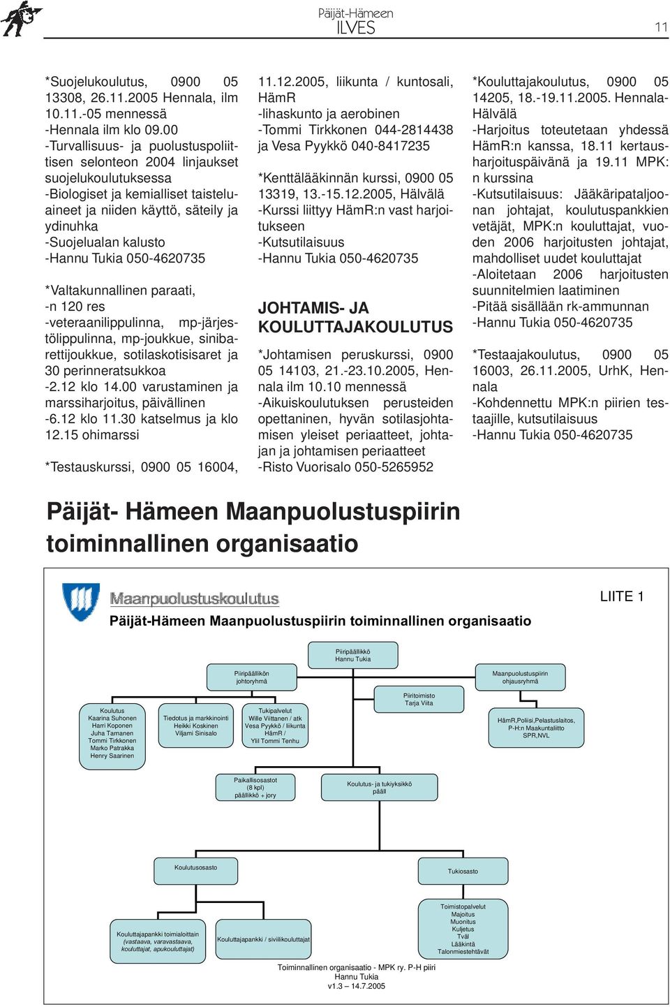 Tukia 050-4620735 *Valtakunnallinen paraati, -n 120 res -veteraanilippulinna, mp-järjestölippulinna, mp-joukkue, sinibarettijoukkue, sotilaskotisisaret ja 30 perinneratsukkoa -2.12 klo 14.