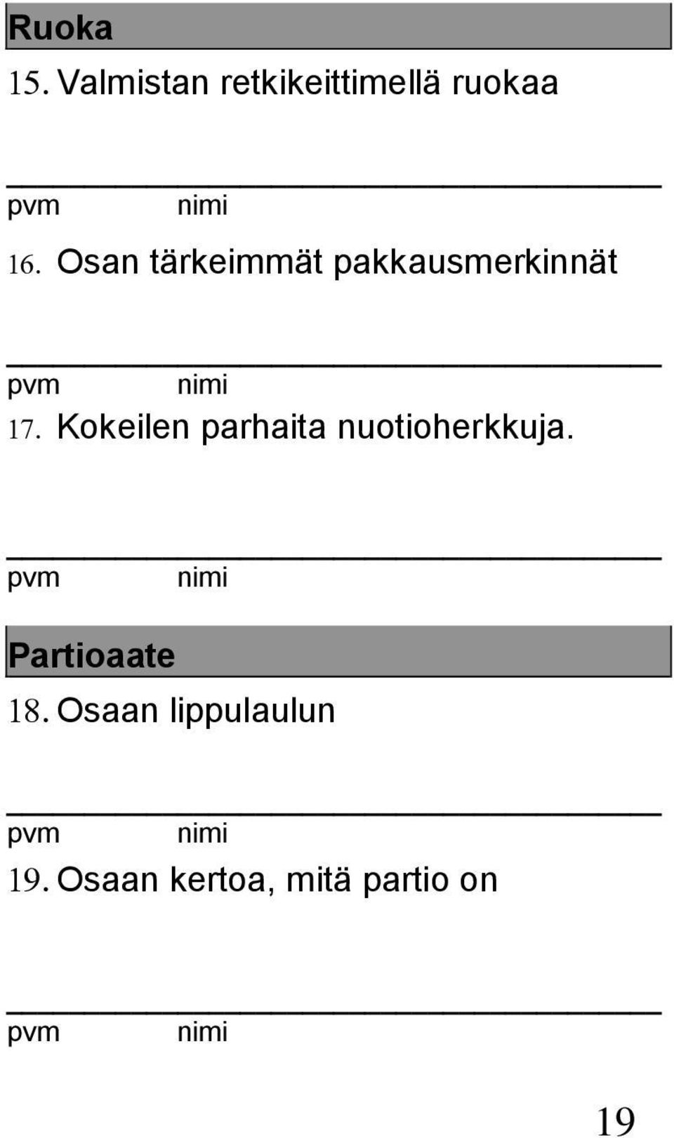 Kokeilen parhaita nuotioherkkuja.