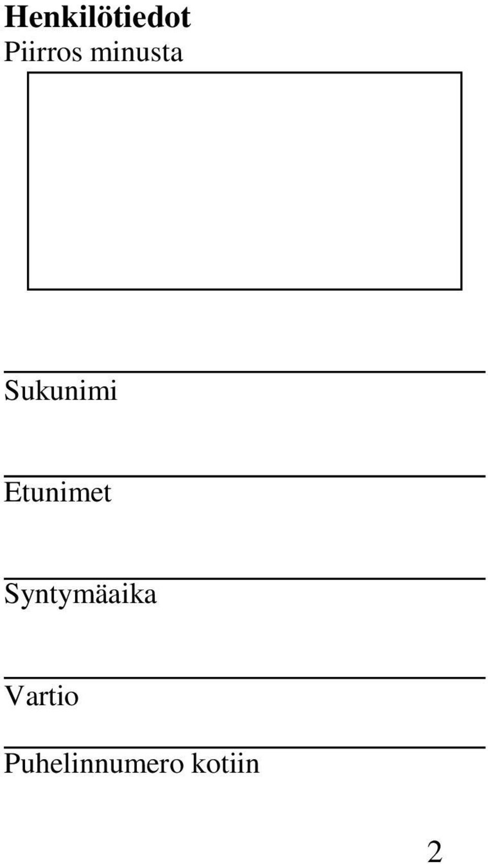 Sukunimi Etunimet