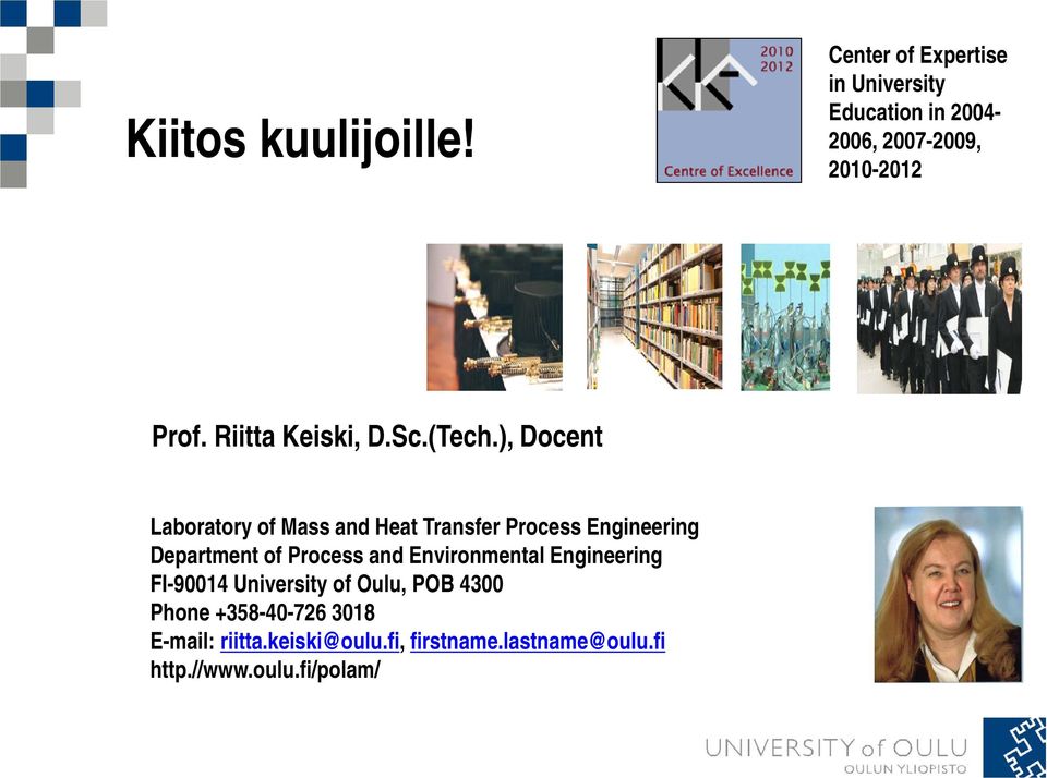 Riitta Keiski, D.Sc.(Tech.