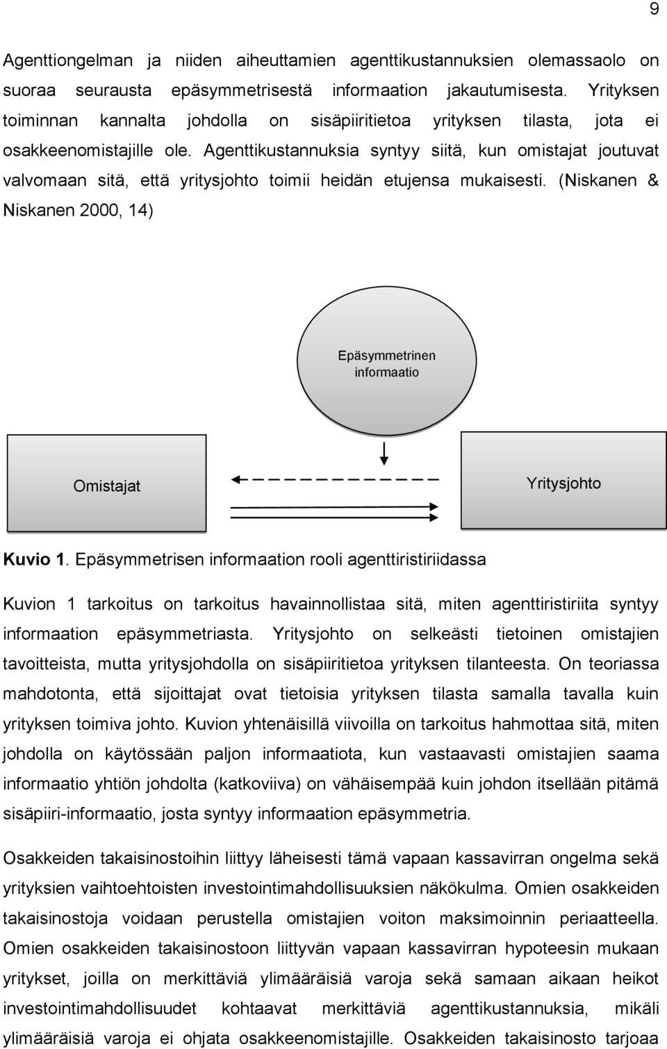 Agenttikustannuksia syntyy siitä, kun omistajat joutuvat valvomaan sitä, että yritysjohto toimii heidän etujensa mukaisesti.