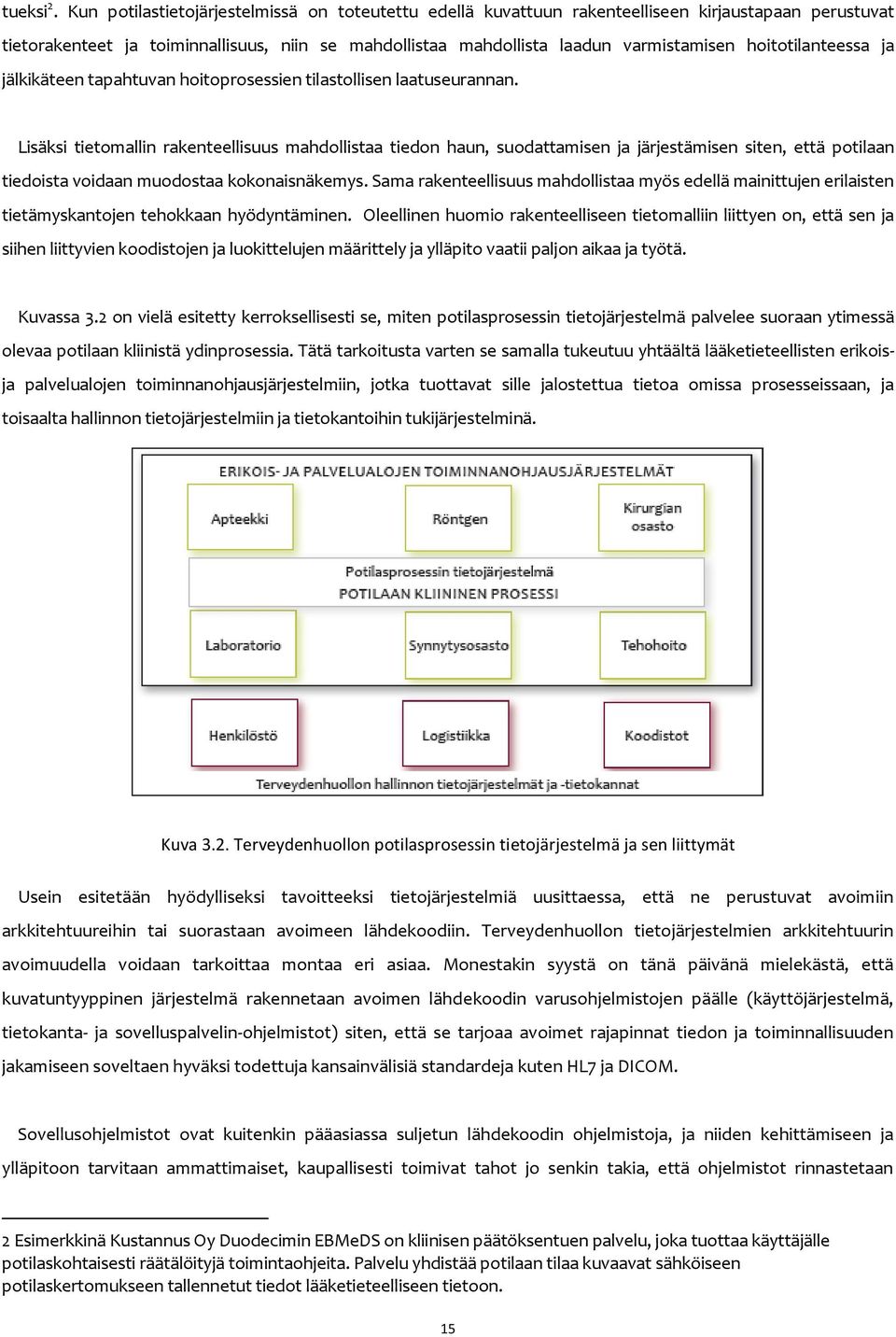 hoitotilanteessa ja jälkikäteen tapahtuvan hoitoprosessien tilastollisen laatuseurannan.