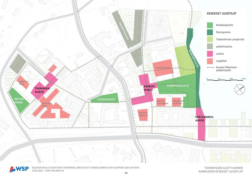 III 1 m2 Pysäköintitalo 36 ap SAKKY II Technopolis laajennus Katos Technopolis laajennus KORTTELI- PIHA 8 m2 II m2 Pysäköintitalon laajennus 32 m2 II- Microkatu kampuspuisto TIEDEPUISTO