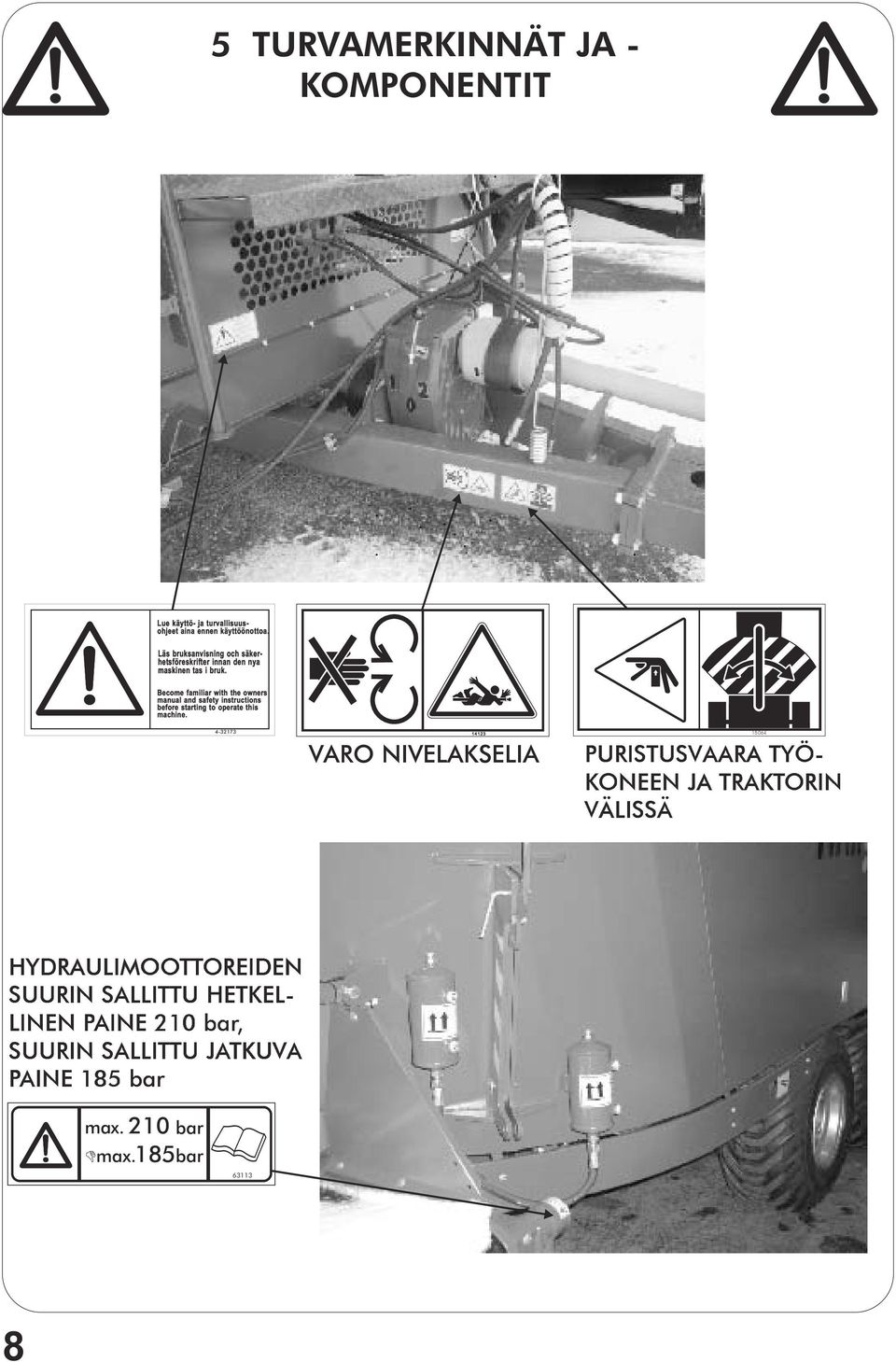 Become familiar with the owners manual and safety instructions before starting to operate this machine.