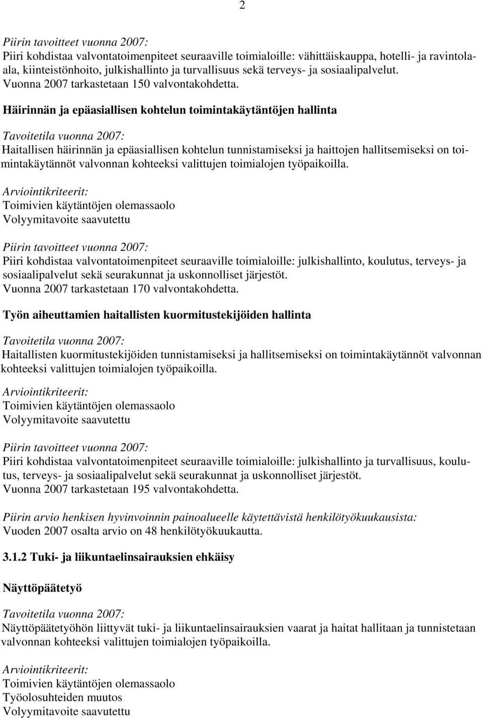 Häirinnän ja epäasiallisen kohtelun toimintakäytäntöjen hallinta Haitallisen häirinnän ja epäasiallisen kohtelun tunnistamiseksi ja haittojen hallitsemiseksi on toimintakäytännöt valvonnan kohteeksi