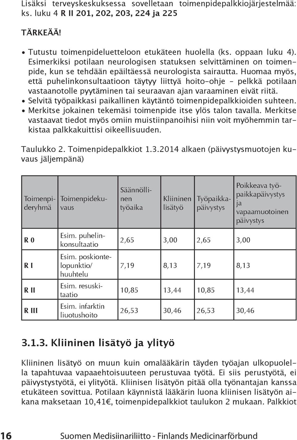 Huomaa myös, että puhelinkonsultaatioon täytyy liittyä hoito-ohje pelkkä potilaan vastaanotolle pyytäminen tai seuraavan ajan varaaminen eivät riitä.