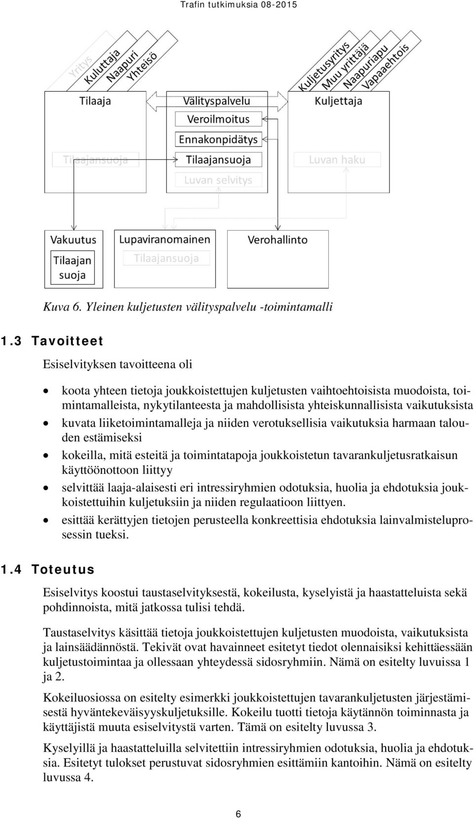 vaikutuksista kuvata liiketoimintamalleja ja niiden verotuksellisia vaikutuksia harmaan talouden estämiseksi kokeilla, mitä esteitä ja toimintatapoja joukkoistetun tavarankuljetusratkaisun