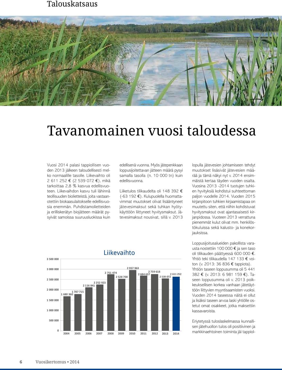 Liikevaihdon kasvu tuli lähinnä teollisuuden biolietteistä, joita vastaanotettiin biokaasulaitokselle edellisvuosia enemmän.