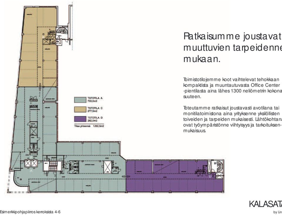 lähes 1300 neliöm etrin kokona suuteen.