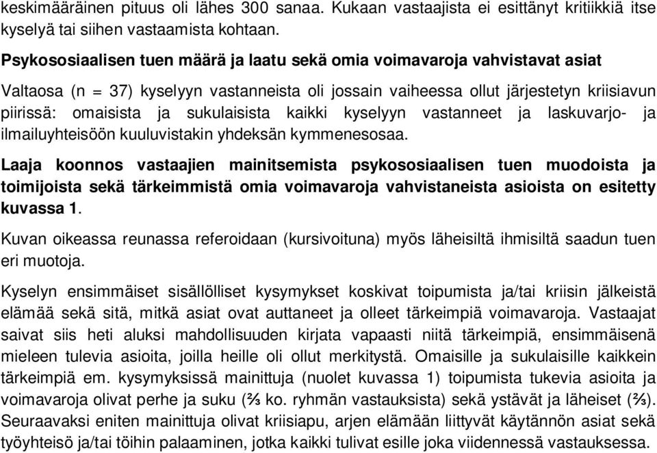 sukulaisista kaikki kyselyyn vastanneet ja laskuvarjo- ja ilmailuyhteisöön kuuluvistakin yhdeksän kymmenesosaa.