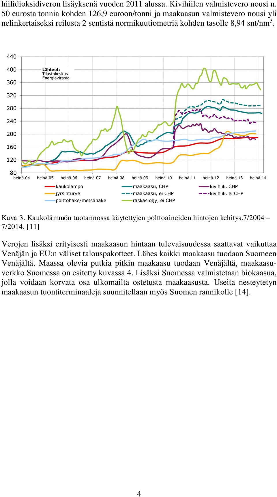 440 400 360 Lähteet: Tilastokeskus Energiavirasto 320 280 240 200 160 120 80 heinä.04 heinä.05 heinä.06 heinä.07 heinä.08 heinä.09 heinä.10 heinä.11 heinä.12 heinä.13 heinä.