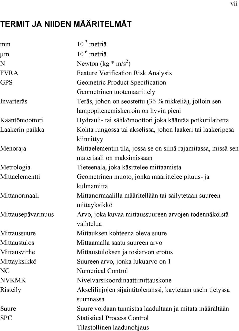 rungossa tai akselissa, johon laakeri tai laakeripesä kiinnittyy Menoraja Mittaelementin tila, jossa se on siinä rajamitassa, missä sen materiaali on maksimissaan Metrologia Tieteenala, joka