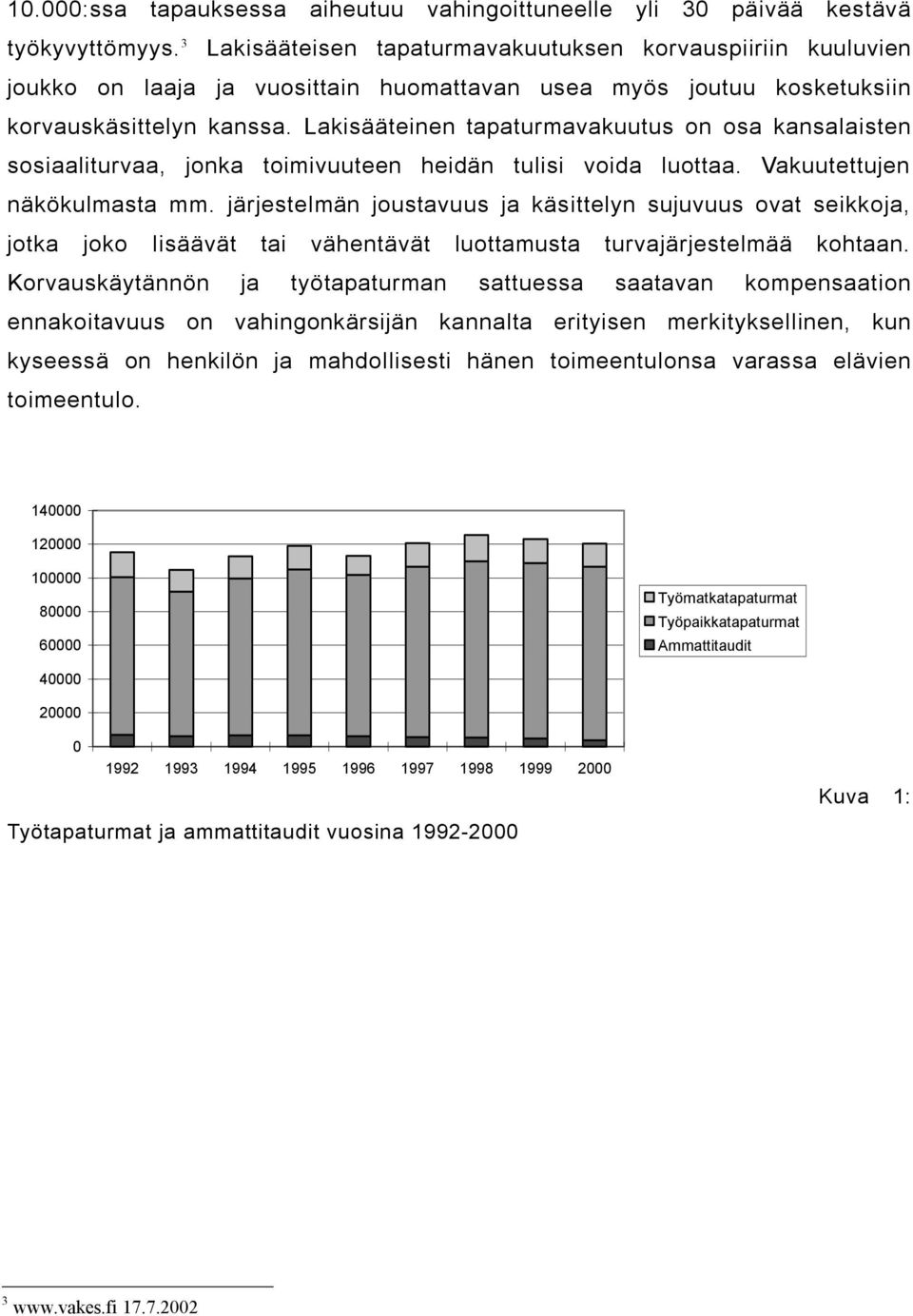 Lakisääteinen tapaturmavakuutus on osa kansalaisten sosiaaliturvaa, jonka toimivuuteen heidän tulisi voida luottaa. Vakuutettujen näkökulmasta mm.