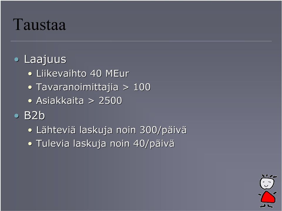 > 2500 B2b Lähteviä laskuja noin