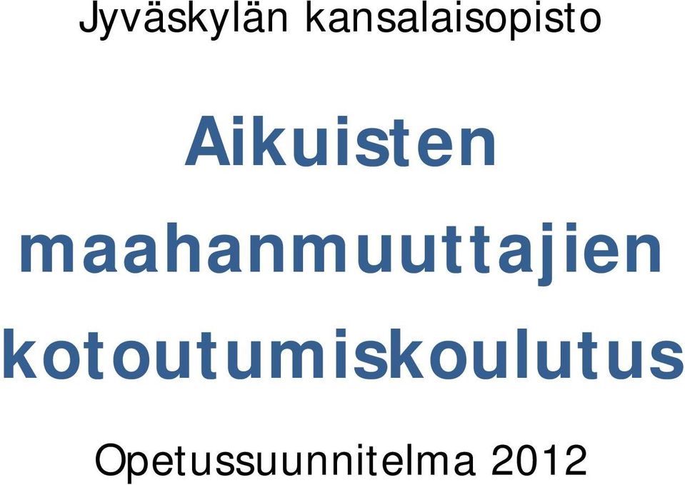 Aikuisten