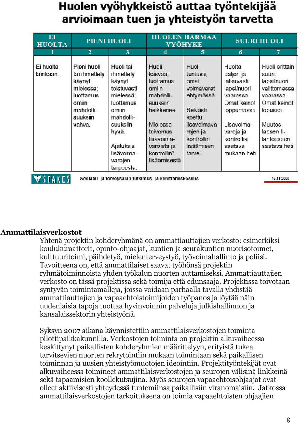 Ammattiauttajien verkosto on tässä projektissa sekä toimija että edunsaaja.