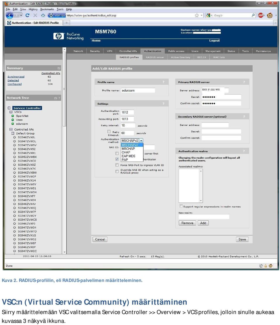 VSC:n (Virtual Service Community) määrittäminen Siirry