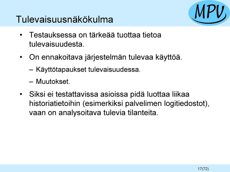 Muutokset.