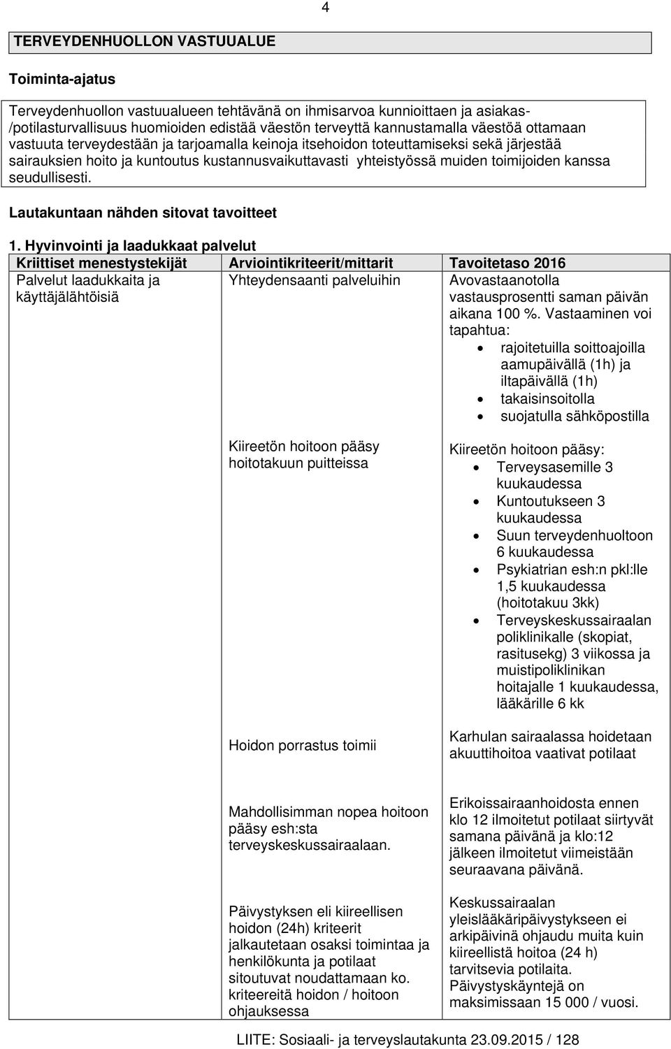 seudullisesti. Lautakuntaan nähden sitovat tavoitteet 1.