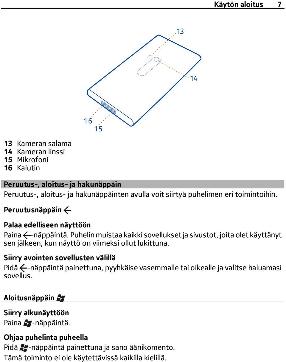 Puhelin muistaa kaikki sovellukset ja sivustot, joita olet käyttänyt sen jälkeen, kun näyttö on viimeksi ollut lukittuna.