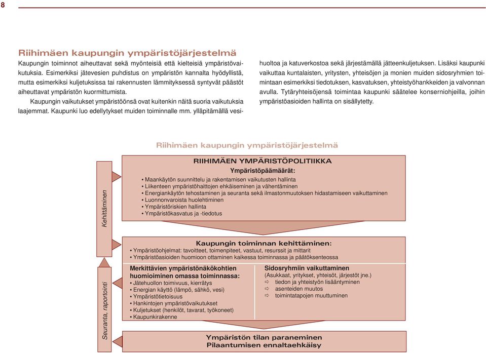 Kaupungin vaikutukset ympäristöönsä ovat kuitenkin näitä suoria vaikutuksia laajemmat. Kaupunki luo edellytykset muiden toiminnalle mm.