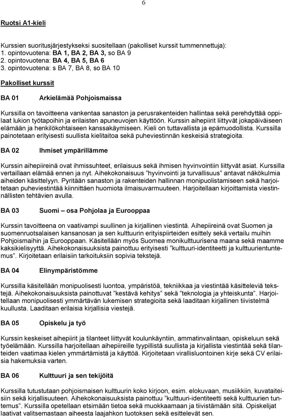 työtapoihin ja erilaisten apuneuvojen käyttöön. Kurssin aihepiirit liittyvät jokapäiväiseen elämään ja henkilökohtaiseen kanssakäymiseen. Kieli on tuttavallista ja epämuodollista.