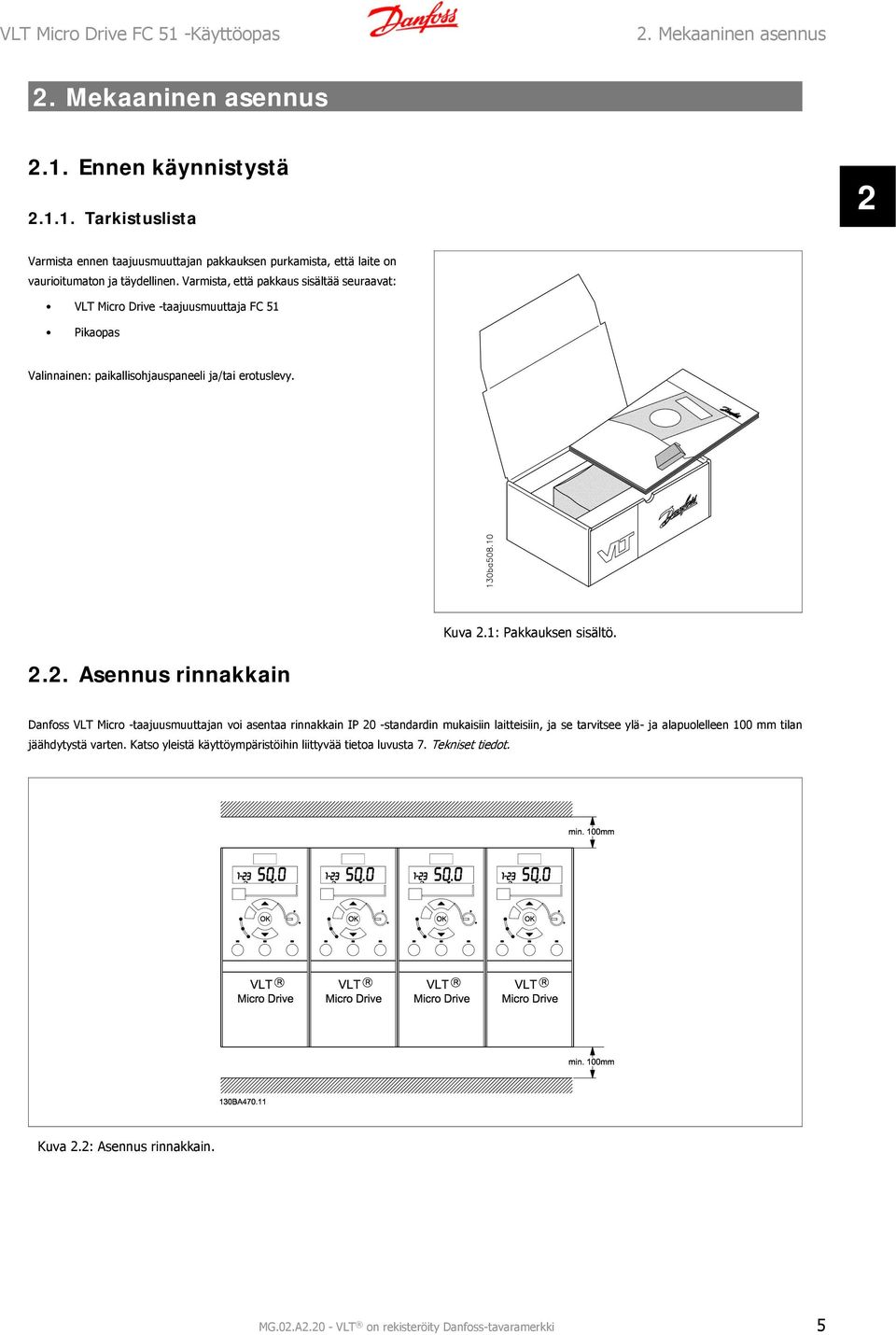 1: Pakkauksen sisältö. 2.