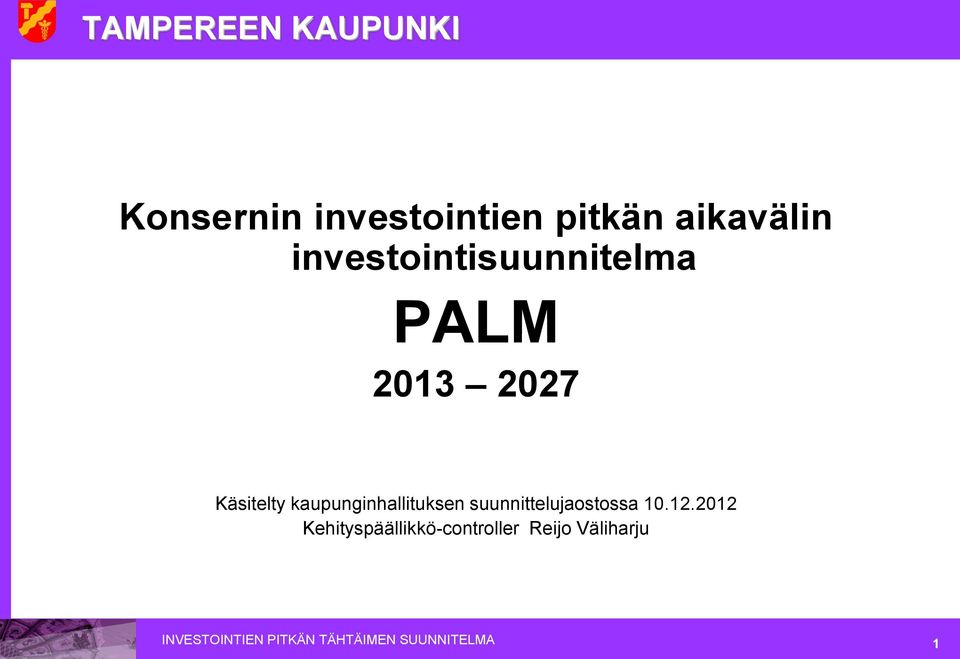 kaupunginhallituksen suunnittelujaostossa 10.12.