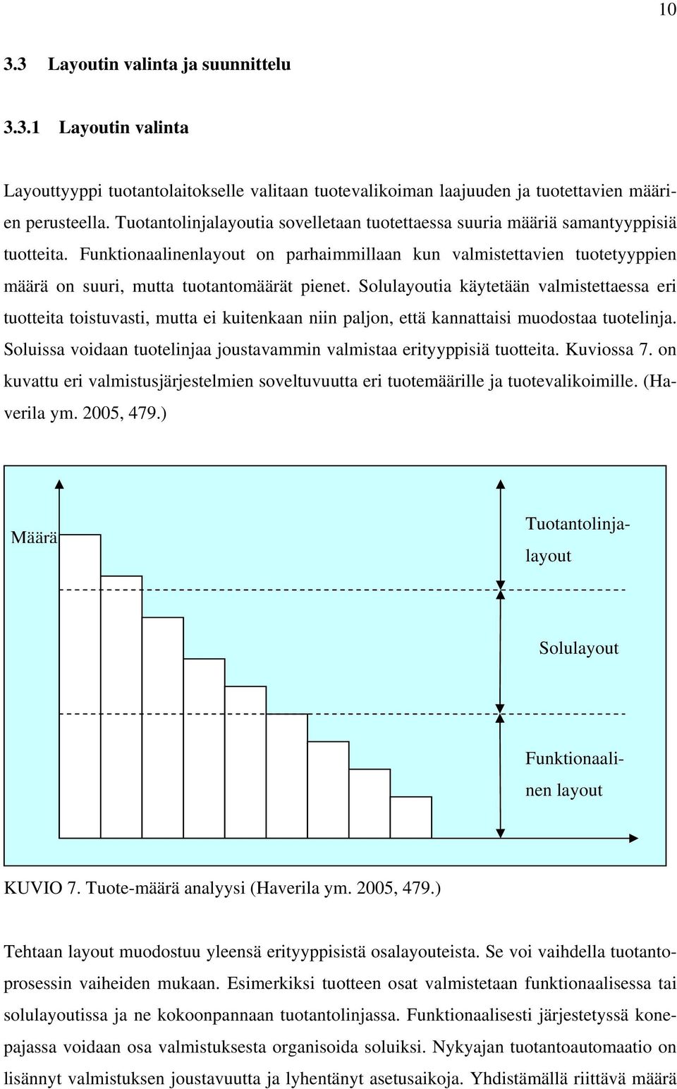 Funktionaalinenlayout on parhaimmillaan kun valmistettavien tuotetyyppien määrä on suuri, mutta tuotantomäärät pienet.