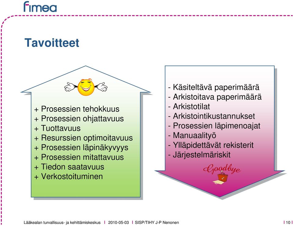 --Käsiteltävä paperimäärä --Arkistoitava paperimäärä --Arkistotilat --Arkistointikustannukset